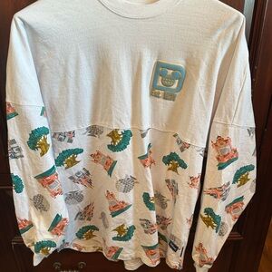 Disney White and Gold Graphic Shirt